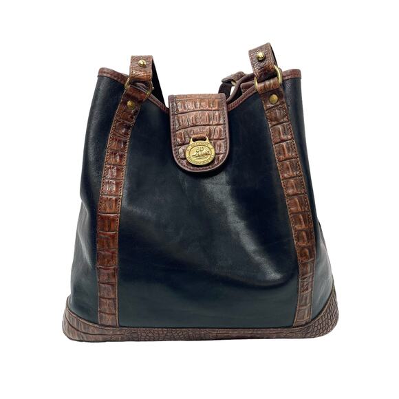 Brahmin Handbags - Brahmin Vintage Leather Bucket Tote